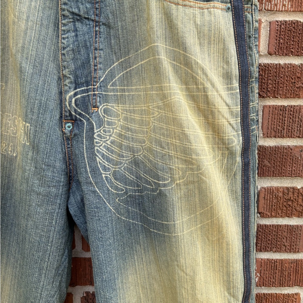 Indigo Red NWOT Mens Faded Farwest Color Industrial Denim Flex Shorts Size 40 - Picture 2 of 15